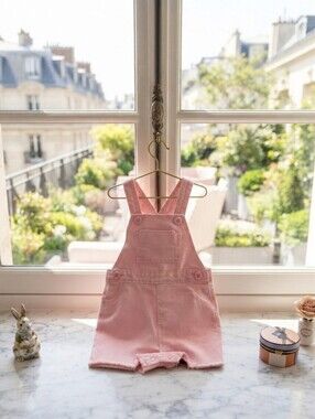 5/$100 Girls' Pink Denim Short Overalls 🩷